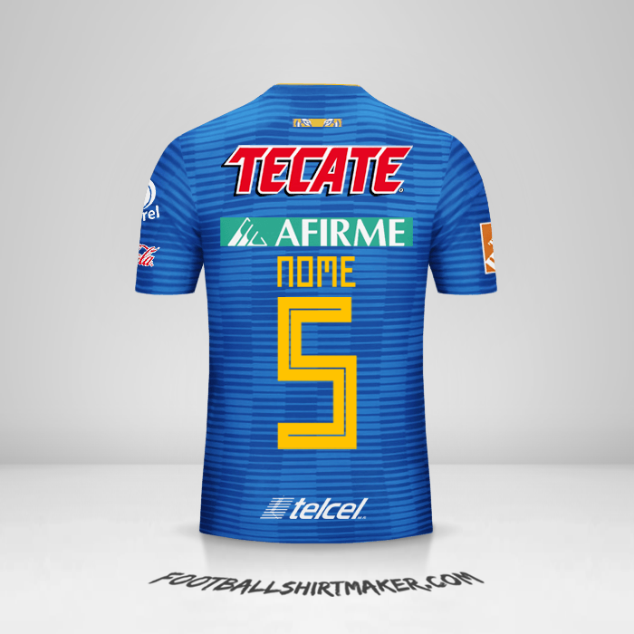 Maglia Tigres UANL 2018/19 Seconda -  nome - 5