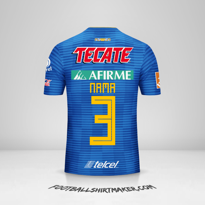 Jersey Tigres UANL 2018/19 Alternatif -  nama - 3