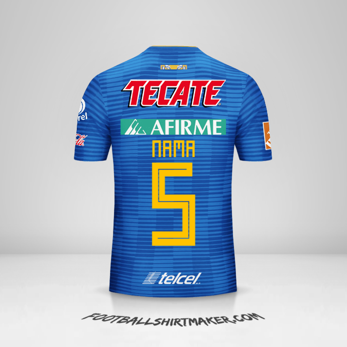 Jersey Tigres UANL 2018/19 Alternatif -  nama - 5