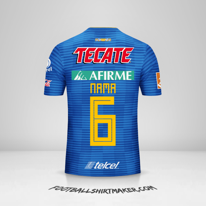 Jersey Tigres UANL 2018/19 Alternatif -  nama - 6