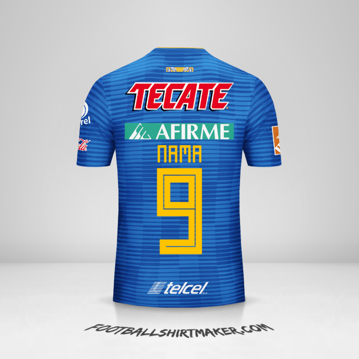 Jersey Tigres UANL 2018/19 Alternatif -  nama - 9