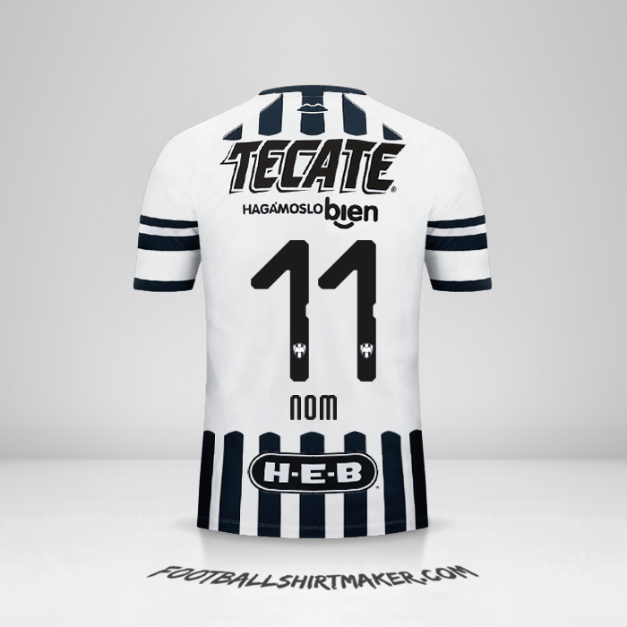 Maillot Monterrey 2018/19 -  nom - 11
