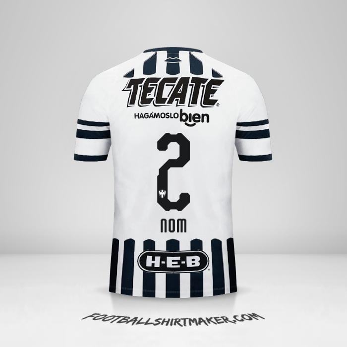 Maillot Monterrey 2018/19 -  nom - 2