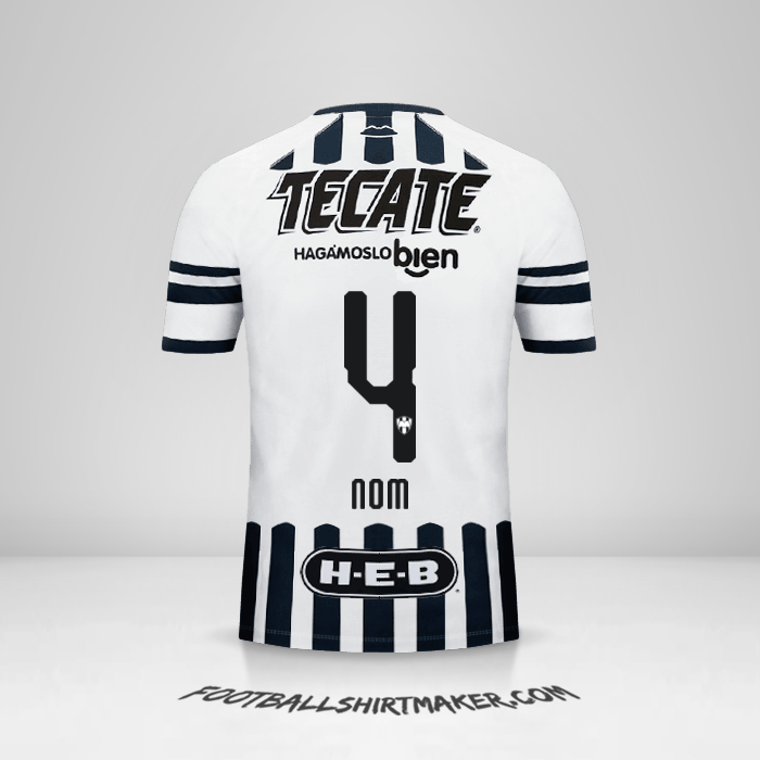 Maillot Monterrey 2018/19 -  nom - 4