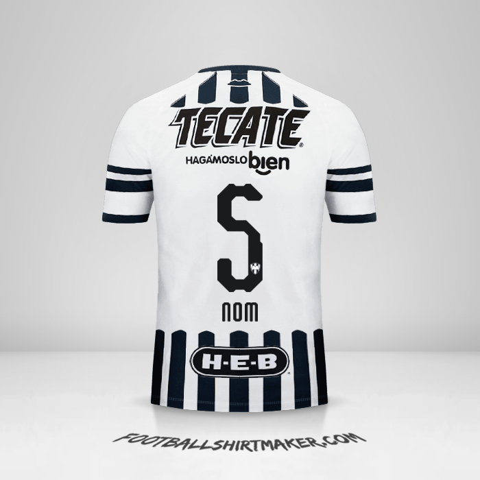 Maillot Monterrey 2018/19 -  nom - 5