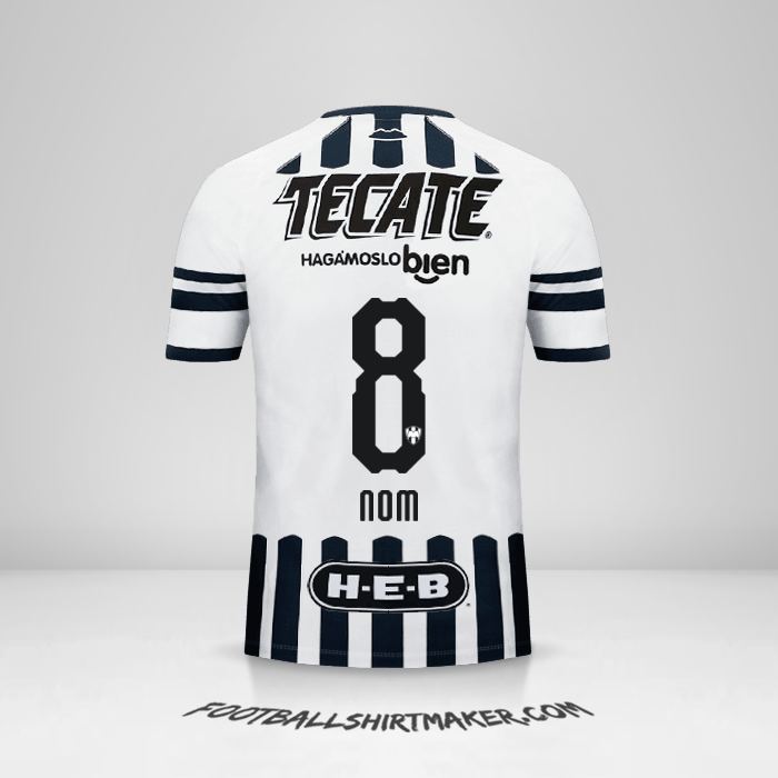 Maillot Monterrey 2018/19 -  nom - 8