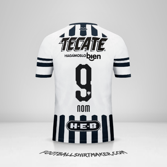 Maillot Monterrey 2018/19 -  nom - 9