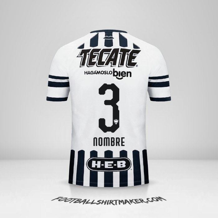 Jersey Monterrey 2018/19 -  nombre - 3