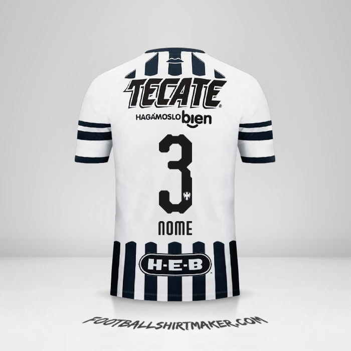 Camisola Monterrey 2018/19 -  nome - 3