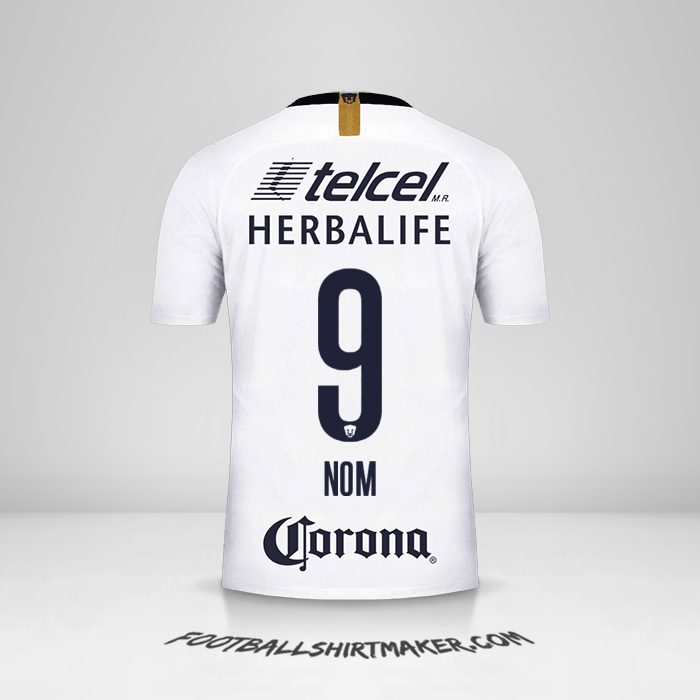 Maillot Pumas UNAM 2018/19 -  nom - 9