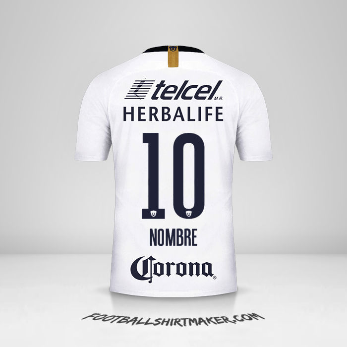 Camiseta Pumas UNAM 2018/19 -  nombre - 10