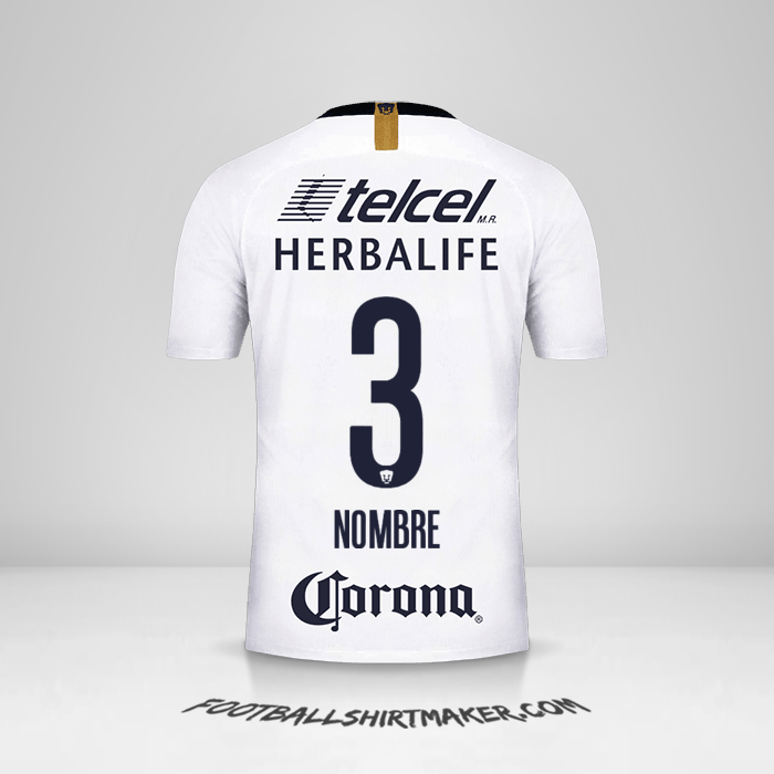 Jersey Pumas UNAM 2018/19 -  nombre - 3