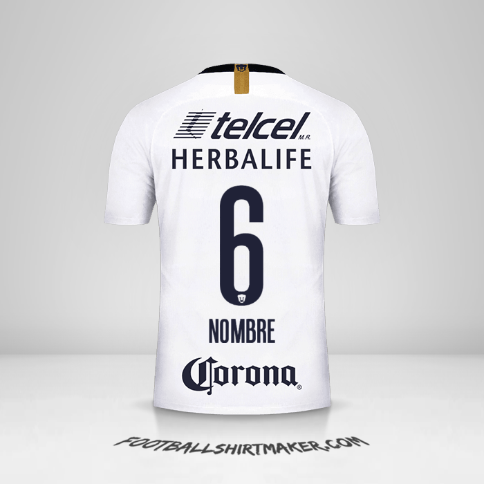 Jersey Pumas UNAM 2018/19 -  nombre - 6