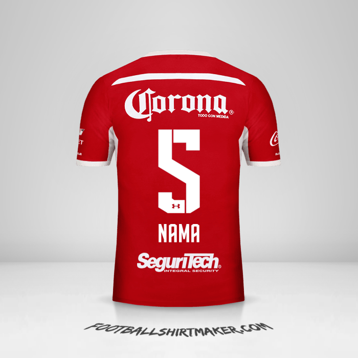 Jersey Toluca FC 2018/19 -  nama - 5