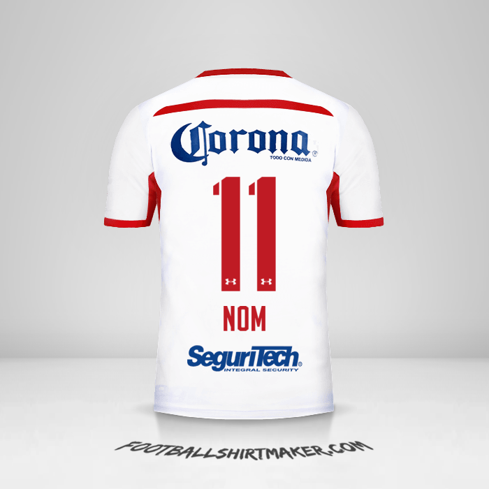 Maillot Toluca FC 2018/19 Extérieur -  nom - 11