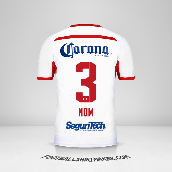 Maillot Toluca FC 2018/19 Extérieur -  nom - 3