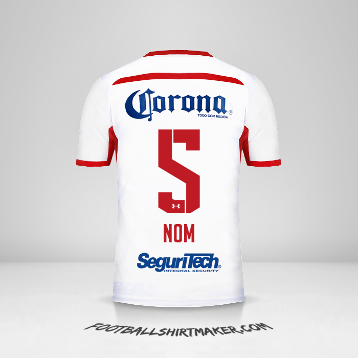 Maillot Toluca FC 2018/19 Extérieur -  nom - 5