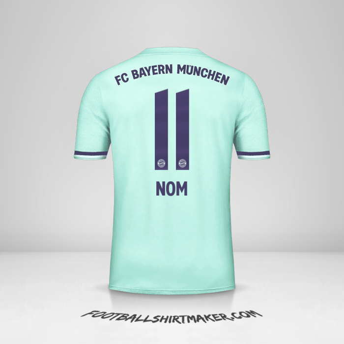 Maillot FC Bayern Munchen 2018/19 Extérieur -  nom - 11
