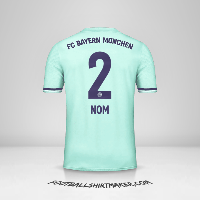 Maillot FC Bayern Munchen 2018/19 Extérieur -  nom - 2