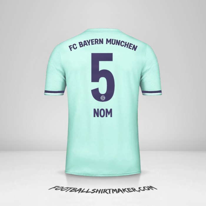 Maillot FC Bayern Munchen 2018/19 Extérieur -  nom - 5