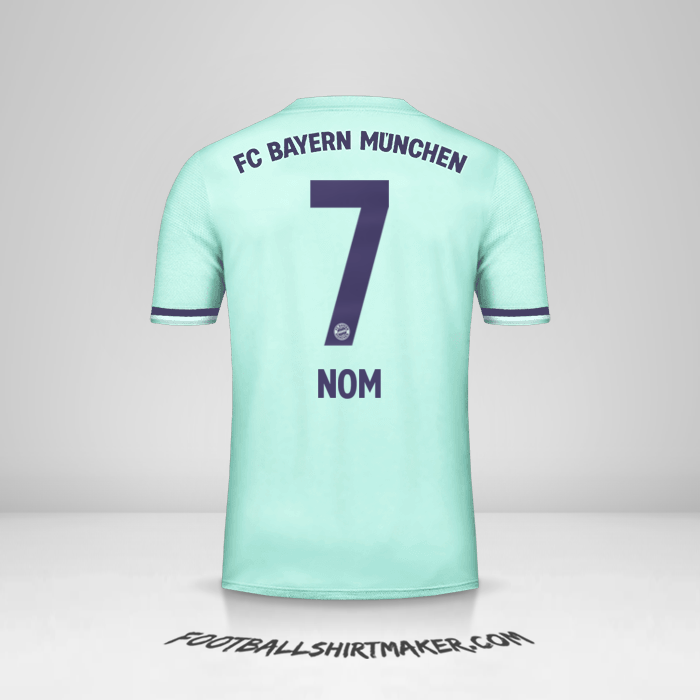 Maillot FC Bayern Munchen 2018/19 Extérieur -  nom - 7