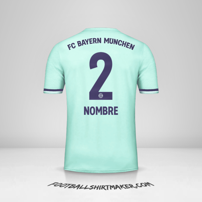 Jersey FC Bayern Munchen 2018/19 Visita -  nombre - 2