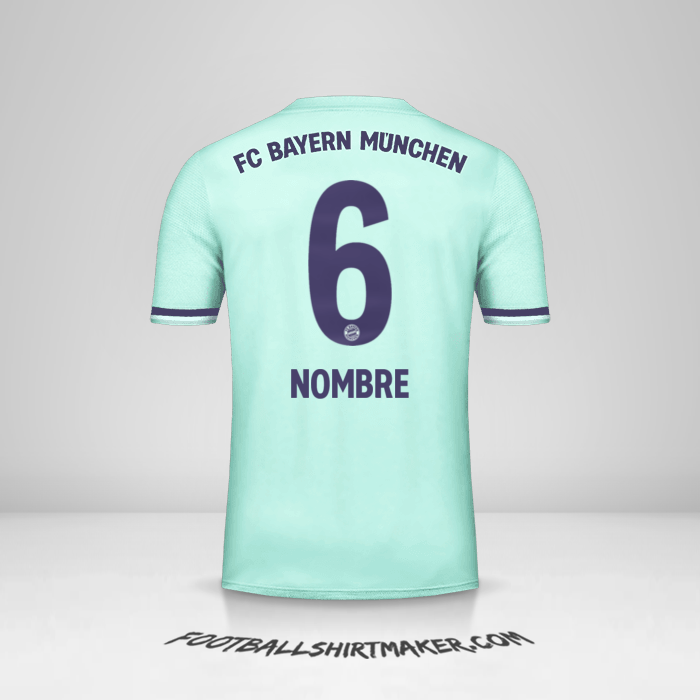 Jersey FC Bayern Munchen 2018/19 Visita -  nombre - 6