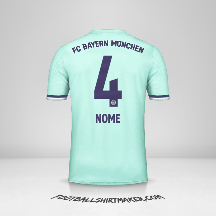 Maglia FC Bayern Munchen 2018/19 Seconda -  nome - 4