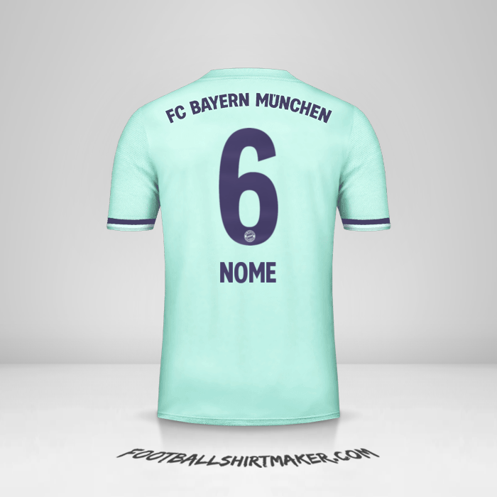Maglia FC Bayern Munchen 2018/19 Seconda -  nome - 6
