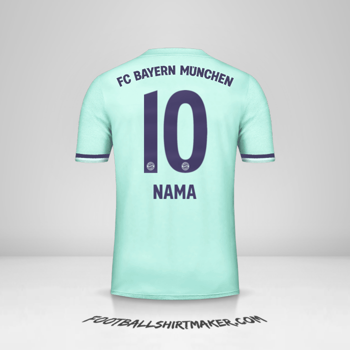 Jersey FC Bayern Munchen 2018/19 Alternatif -  nama - 10