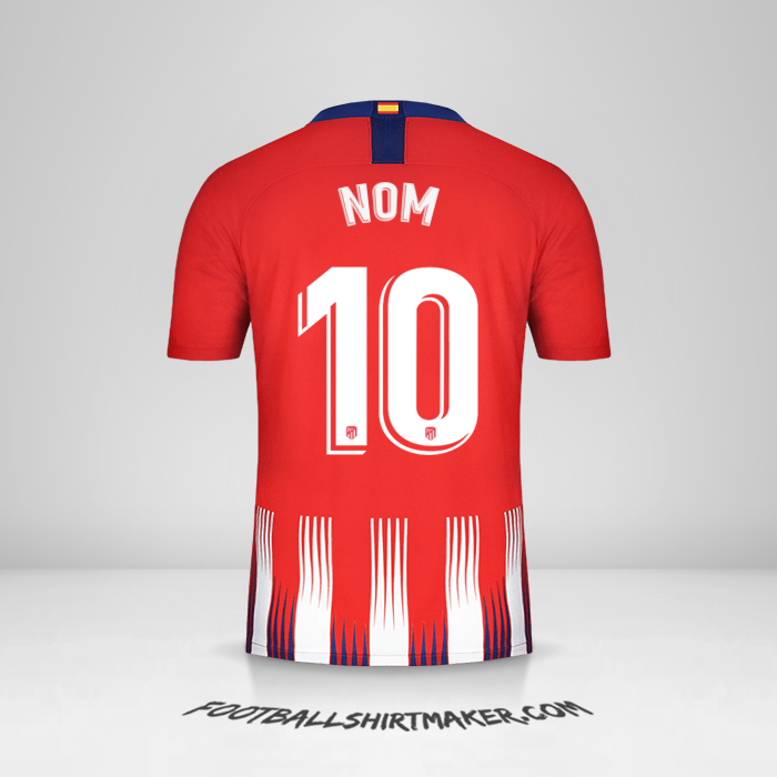 Maillot Atletico Madrid 2018/19 -  nom - 10