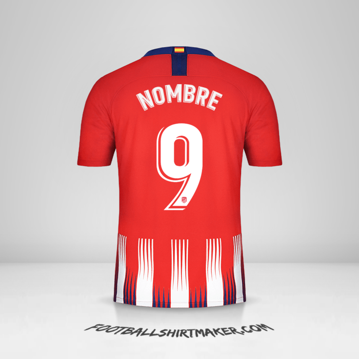 Camiseta Atletico Madrid 2018/19 -  nombre - 9