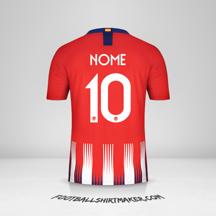 Camisa Atletico Madrid Cup 2018/19 -  nome - 10