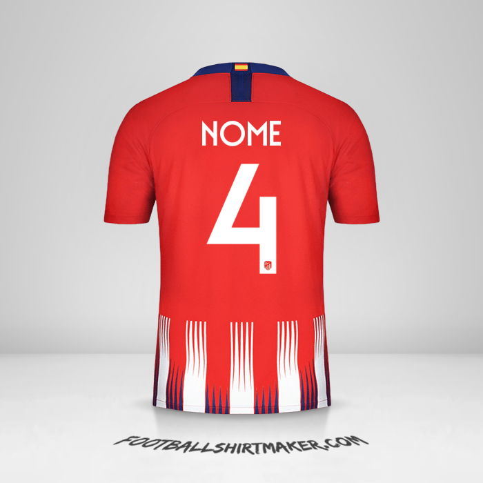 Camisa Atletico Madrid Cup 2018/19 -  nome - 4