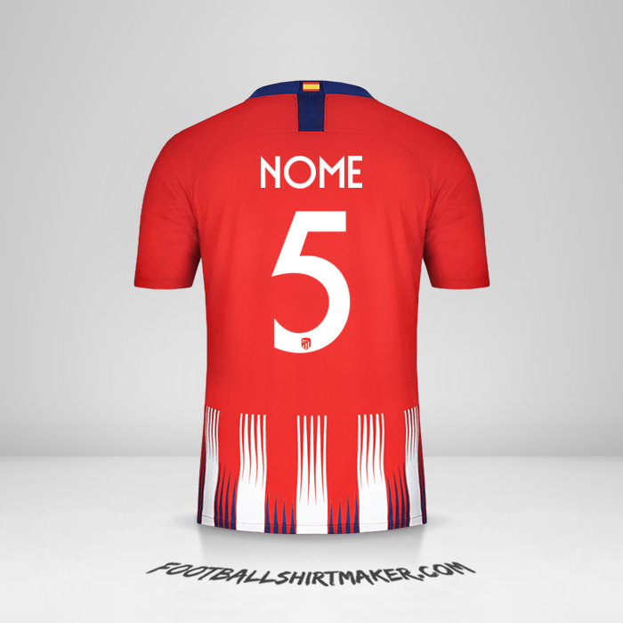 Camisa Atletico Madrid Cup 2018/19 -  nome - 5