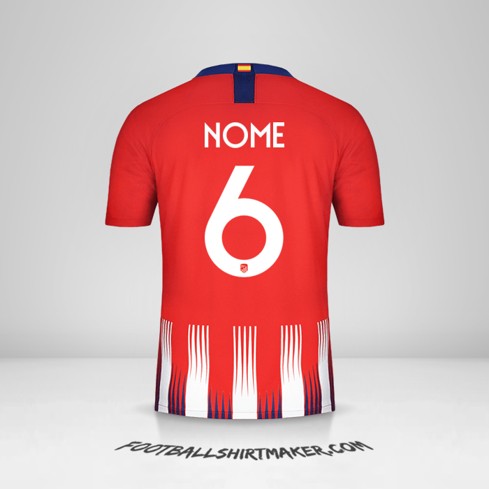 Camisa Atletico Madrid Cup 2018/19 -  nome - 6