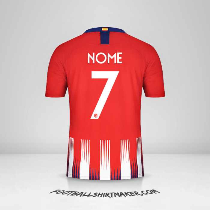 Camisa Atletico Madrid Cup 2018/19 -  nome - 7