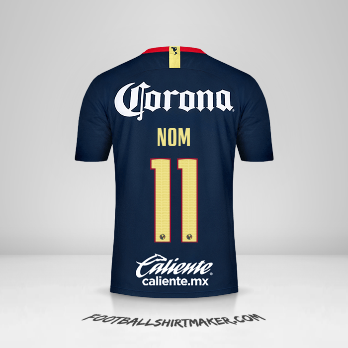 Maillot Club America 2018/19 Extérieur -  nom - 11