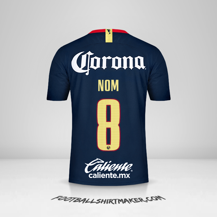 Maillot Club America 2018/19 Extérieur -  nom - 8