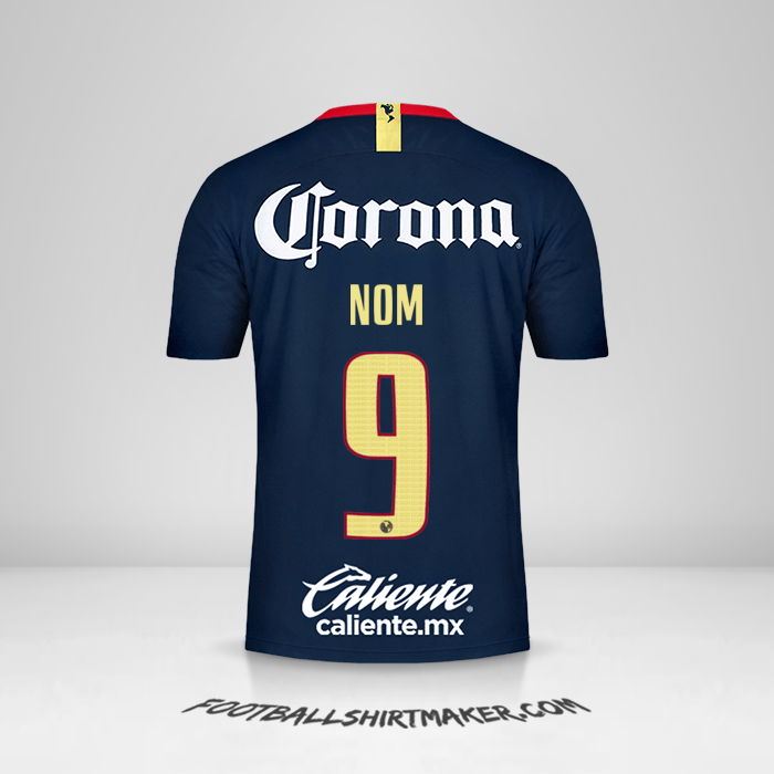 Maillot Club America 2018/19 Extérieur -  nom - 9