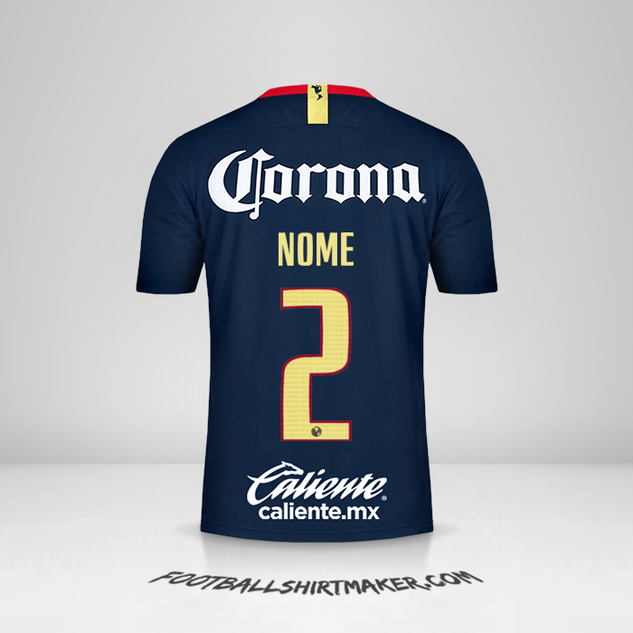 Camisa Club America 2018/19 Alternativa -  nome - 2