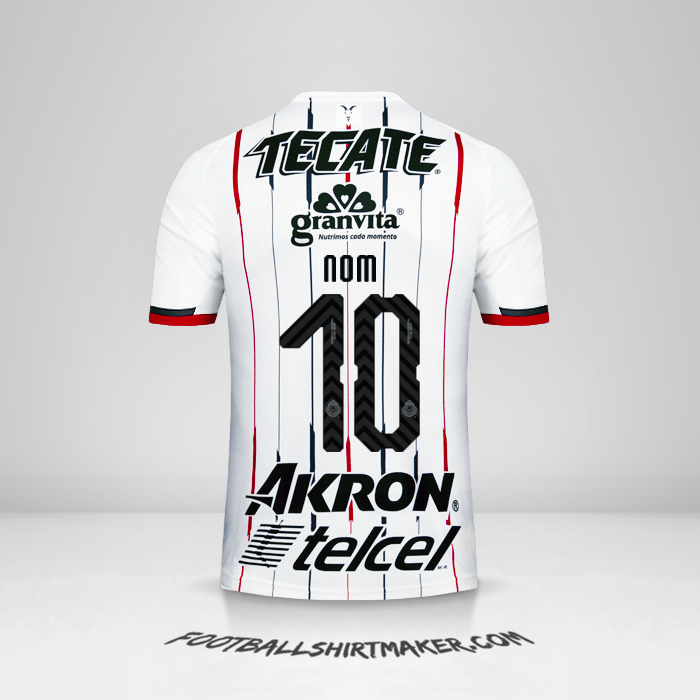 Maillot Guadalajara 2018/19 Extérieur -  nom - 10