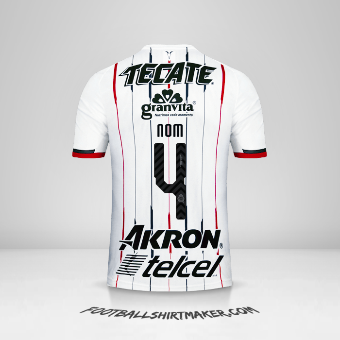 Maillot Guadalajara 2018/19 Extérieur -  nom - 4