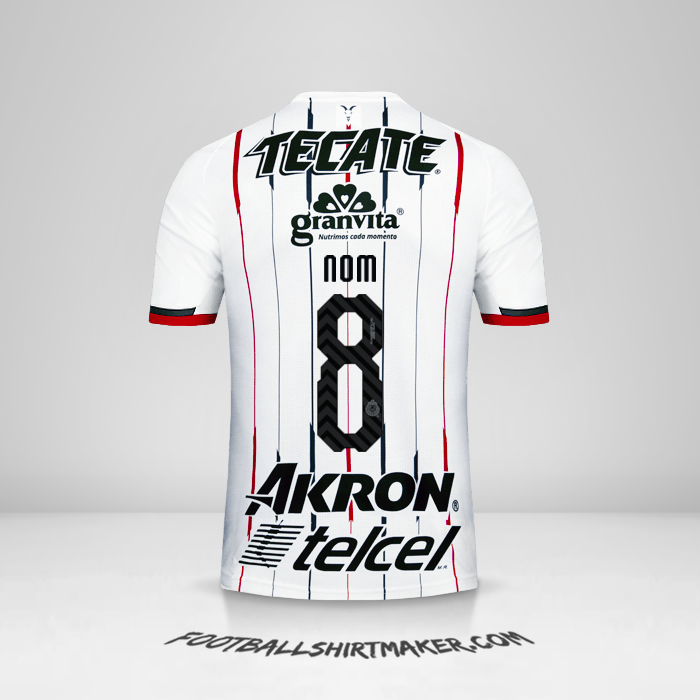 Maillot Guadalajara 2018/19 Extérieur -  nom - 8