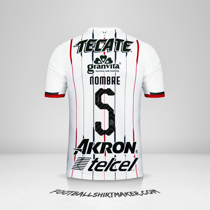 Jersey Guadalajara 2018/19 Visita -  nombre - 5