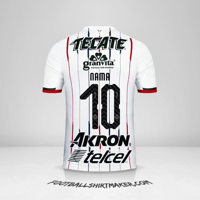Jersey Guadalajara 2018/19 Alternatif -  nama - 10