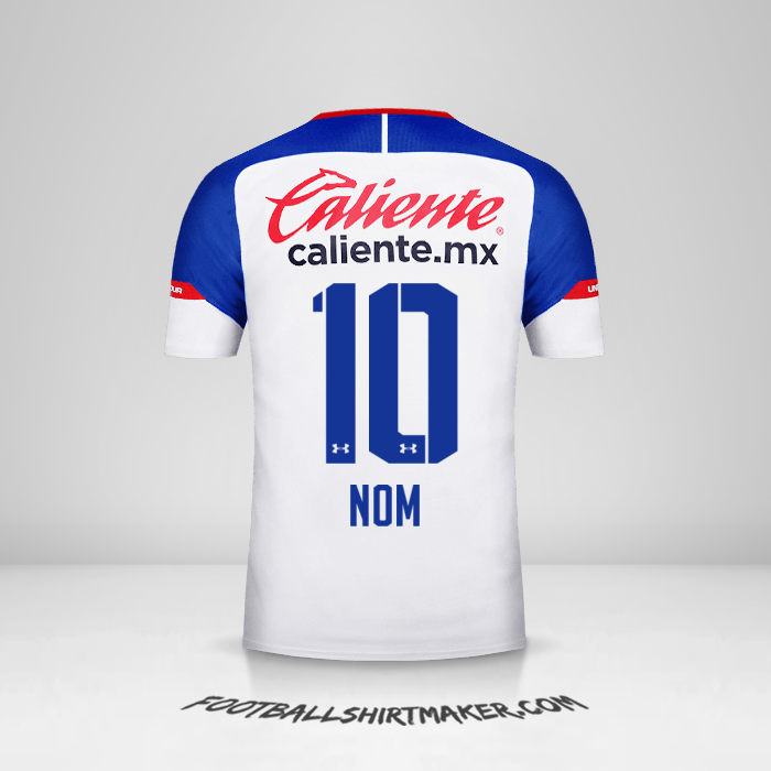 Maillot Cruz Azul 2018/19 Extérieur -  nom - 10