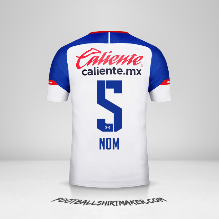 Maillot Cruz Azul 2018/19 Extérieur -  nom - 5