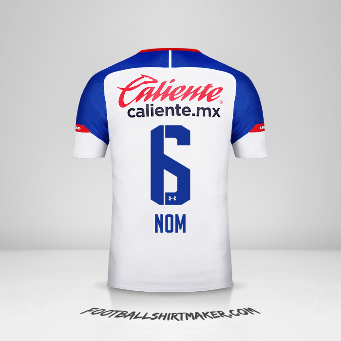 Maillot Cruz Azul 2018/19 Extérieur -  nom - 6