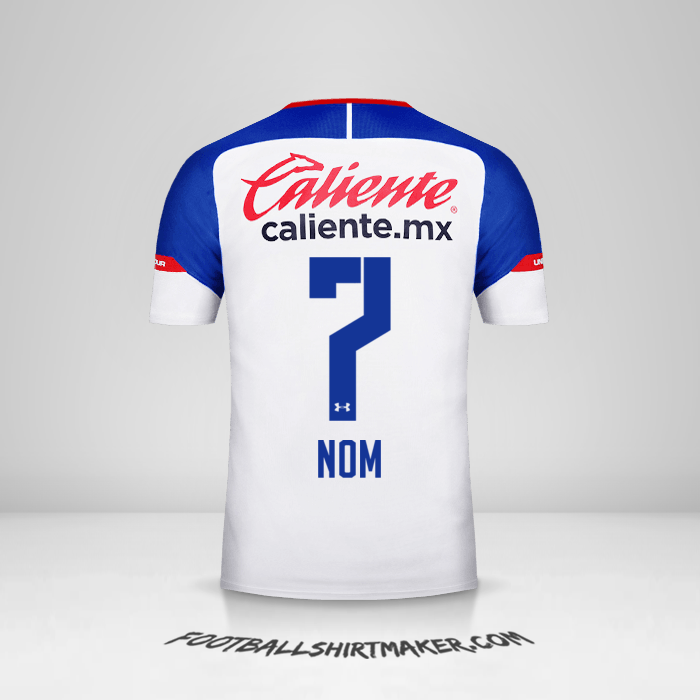 Maillot Cruz Azul 2018/19 Extérieur -  nom - 7